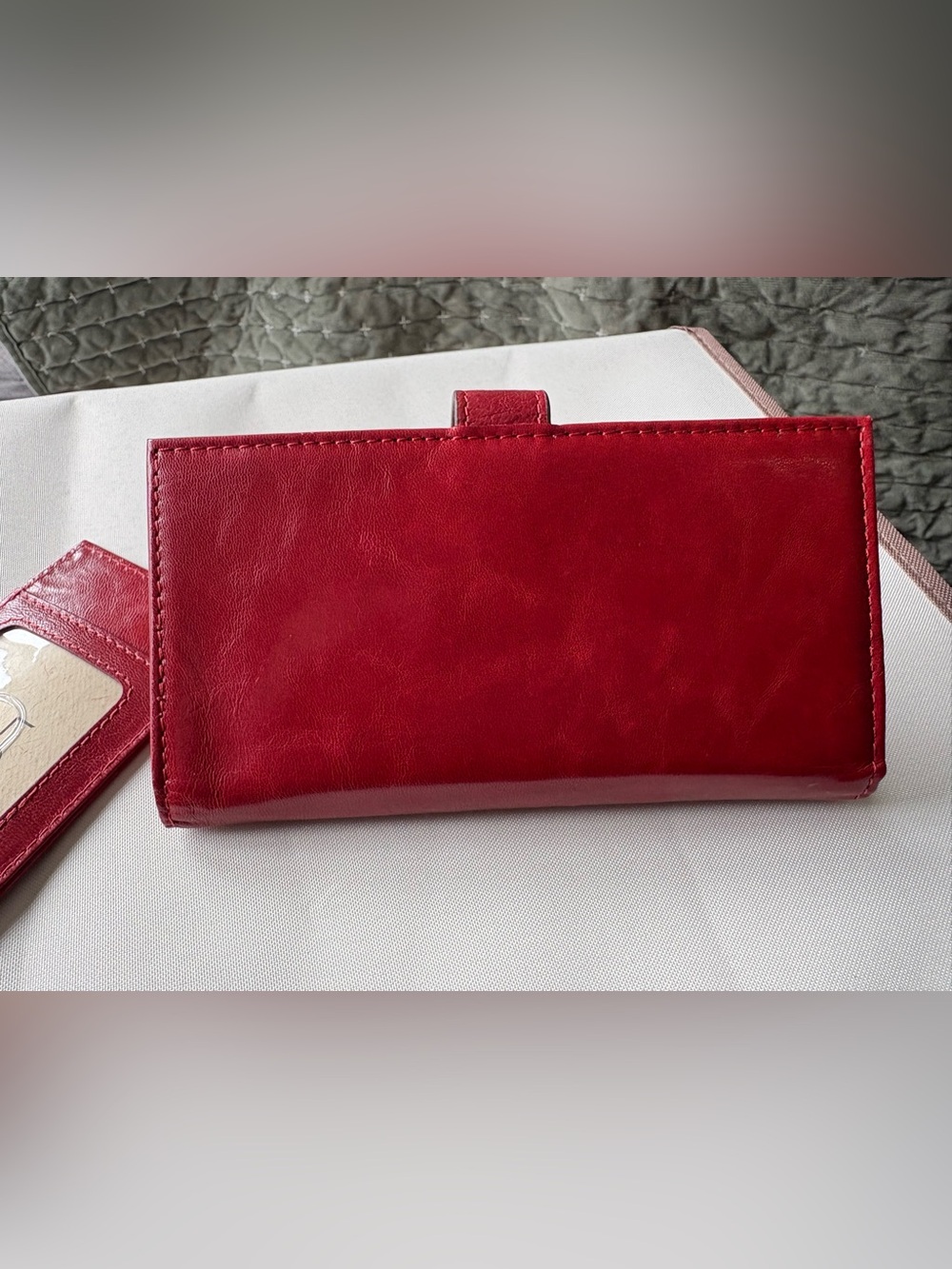 Lodis Luxury Smooth Red Leather Continental Wallet & Removable Card Case Set - Picture 4 of 16